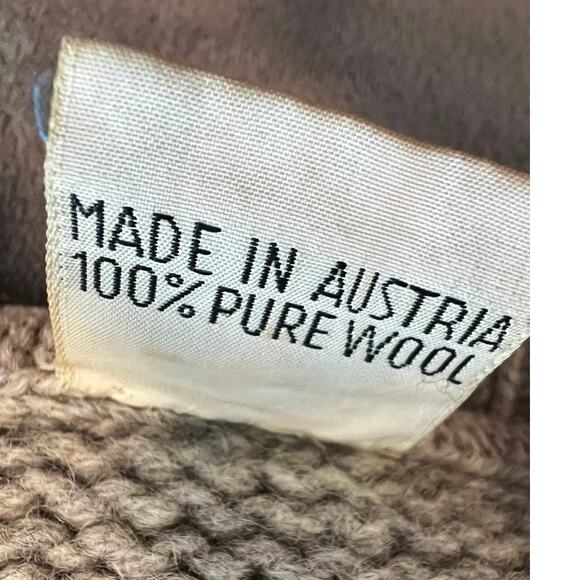 Vintage Bergland Wool Cable Knit Cardigan Gray Made in Austria - Men’s L - Picture 4 of 10